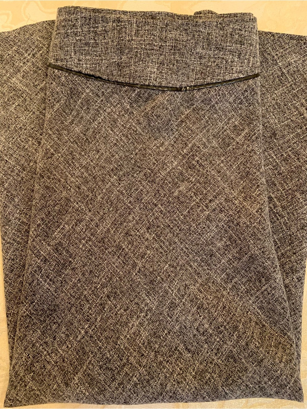 Impressions Grey Tweed Pencil Skirt
